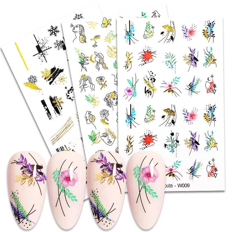 

1 Big Sheet Water Nail Sticker The Song Of Spring Pattern Nail Art Decals12 pcs 21X16.5cm Full Wraps Tips Nail Decals BZY5205555