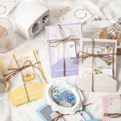Ensemble de papier en matériau mixte, fournitures artisanales décoratives pour Scrapbooking, étiquette de Journal intime, planificateur, Diy bricolage, 40 pièces/lot 