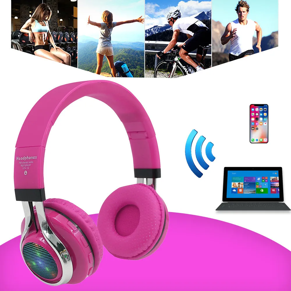 Mosunx Беспроводная гарнитура Bluetooth гарнитура HD стерео Беспроводная с микрофоном наушники с шумоподавлением наушники и радио