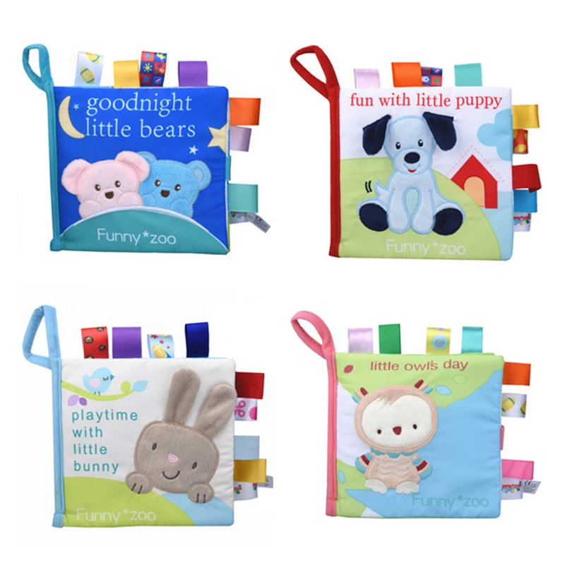 

Infant First Book Soft Baby Cloth Book Rattle Baby Toys 0 12 Month Intelligence Development Educational Toys For Babies