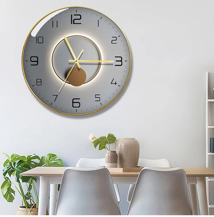 Home Living Room Decor Creative Wall Clock 3D Personality Clock Mute Dining Room Kitchen Cafe Room Decoration Wall Watch Bedroom