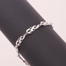 Креативный браслет в форме пламени из серебряного цинкового сплава Харадзюку, браслет с регулируемой длиной цепи, браслеты в стиле хип-хоп, ювелирные изделия