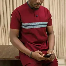 Летняя футболка с коротким рукавом с цветными блоками, Мужская модная офисная тонкая полосатая Мужская рубашка с круглым вырезом и пуговицами