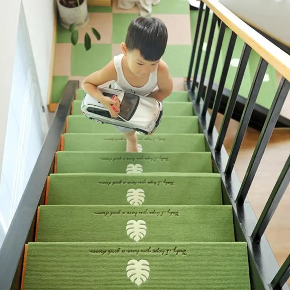 

5 Pcs 70x22x4.5CM Japanese Stair Mat Stepping Floor Mat Step Stickers Luminous Non-Slip Glue-Free PVC Staircase Pad