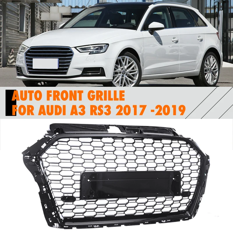Для Audi A3 RS3 2017 2018 2019 модифицированный передний бампер сетчатый чехол гриль
