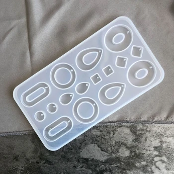 

Crystal Epoxy Resin Mold Earrings Pendant Casting Silicone Mould DIY Crafts Handmade Decorative Jewelry Making Tool