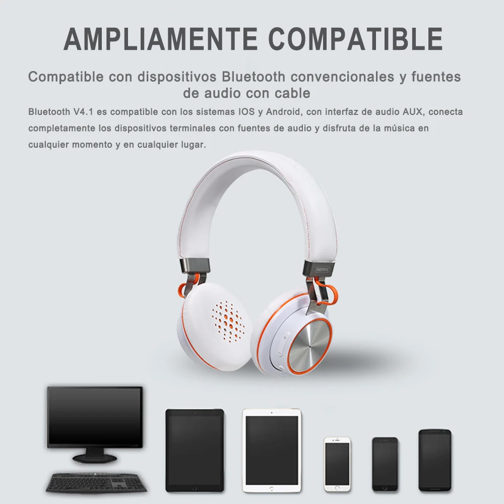 REMAX 195HB wireless bluetooth and stereo headset built in microphone and dual Superwoof bass music speaker