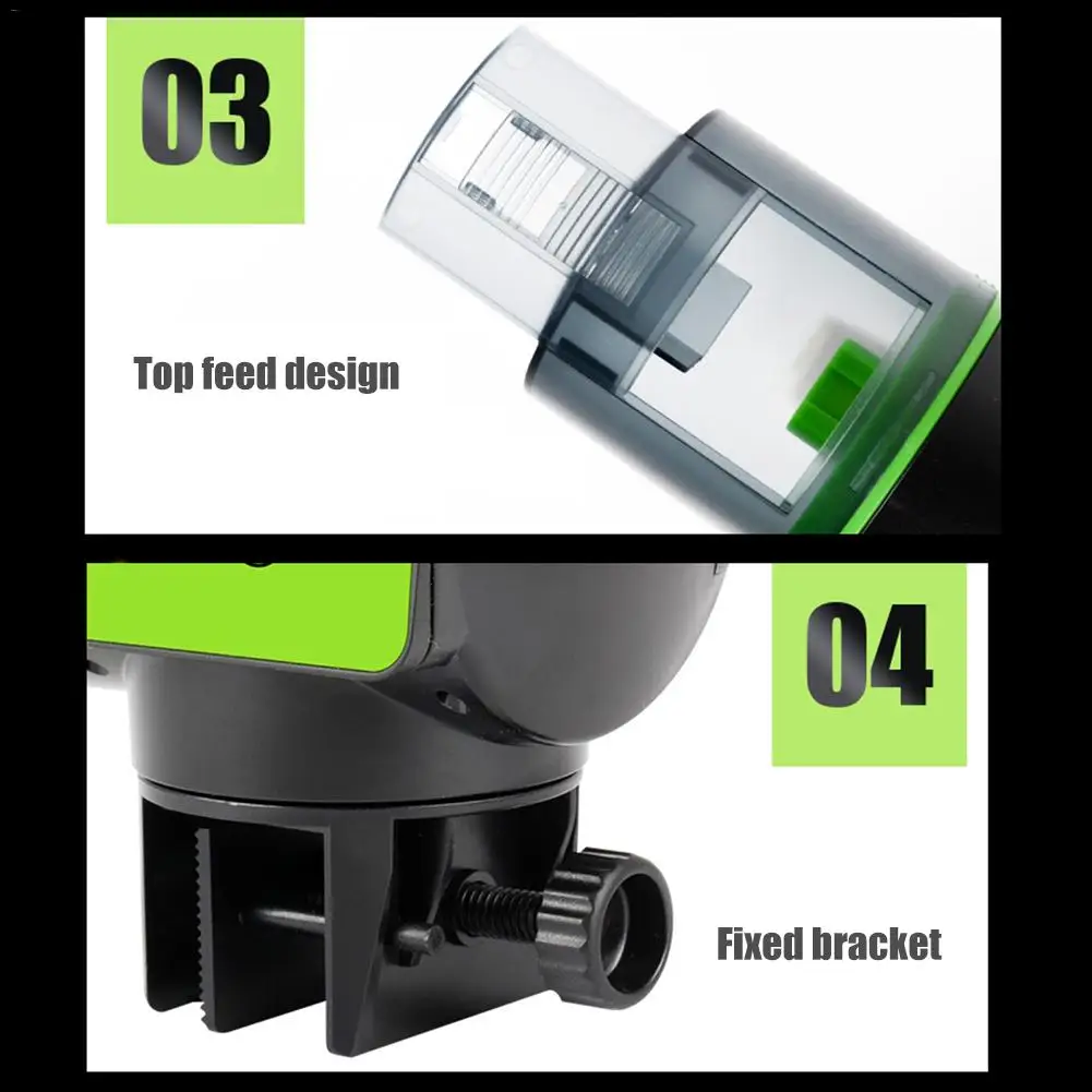 200ml Automatic Fish Feeder for Aquarium Fish Tank Auto Feeders with Timer Pet Feeding Dispenser LCD Display Fish Feeder