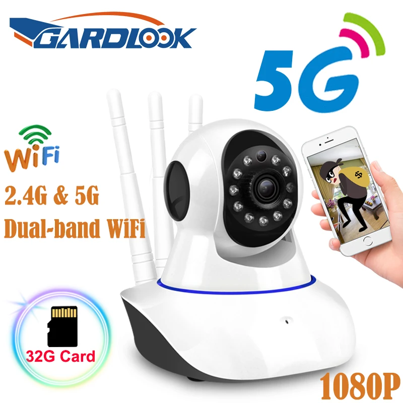 GARDLOOK 1080P YI Camera APP 2.4G 5G dual-band Wifi Security Cameras Home CCTV Surveillance IR Night Vision Baby Monitor | Безопасность