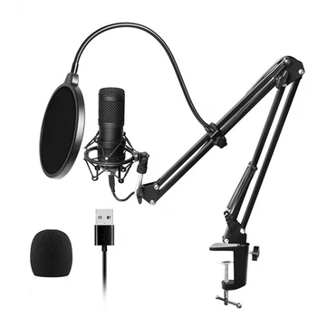

1 Set Practical Condenser Microphone Professional Studio Cardioid Microphone Kit Podcast