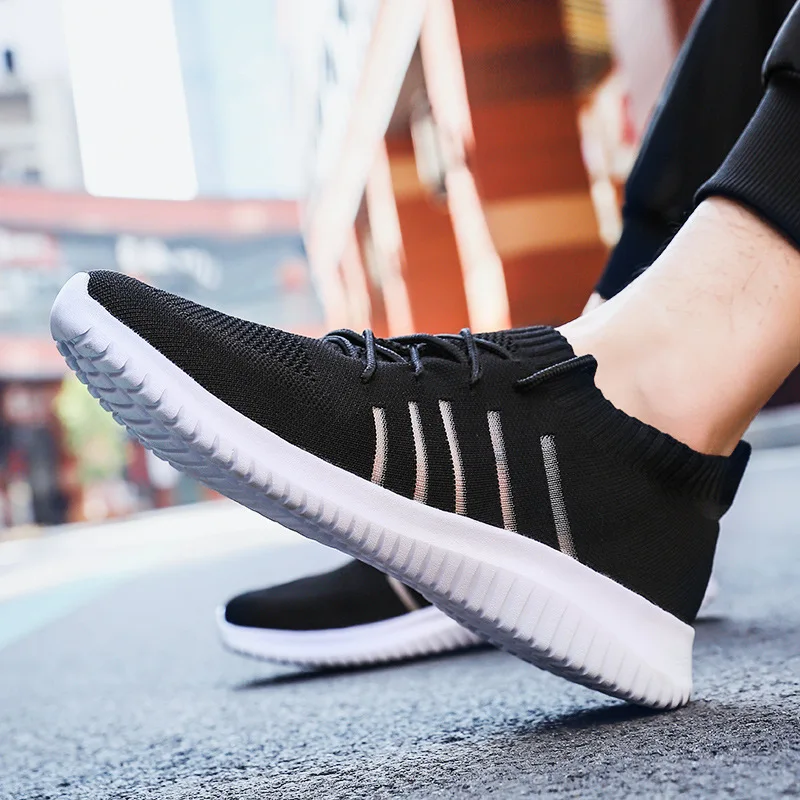 

Air Cushion Shoes Men's Summer Fitness Running Shoes Shock Absorption Summer Breathable Ultra-Light Casual Sports Shoes Fly Nett
