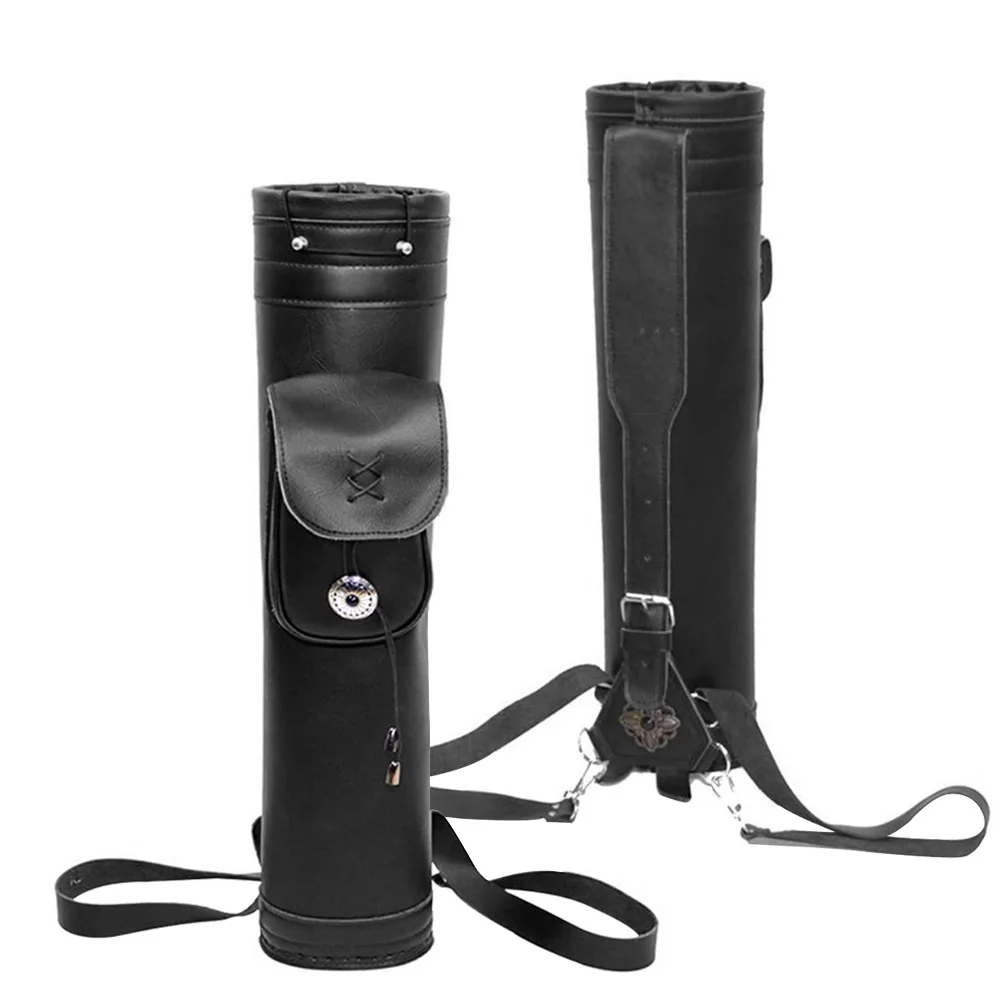 Tiro com Arco Ombro para trás Quiver com Grande Bolso de Armazenamento Seta Quiver Ajustável Molle Setas Titular Tradicional 1 tiro com arco ombro para trás quiver