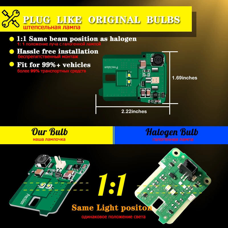 Xenon White LED Parking Position Headlights Circuit Boards Lamp For Mercedes Ben