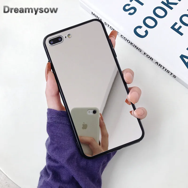 

Acrylic Cover Makeup Mirror TPU Shell Plating Case For Sansung S10 S9 S10E S10plus NOTE9 8 A70 A50 A30 A20 A10 A6 2018 A720 M10