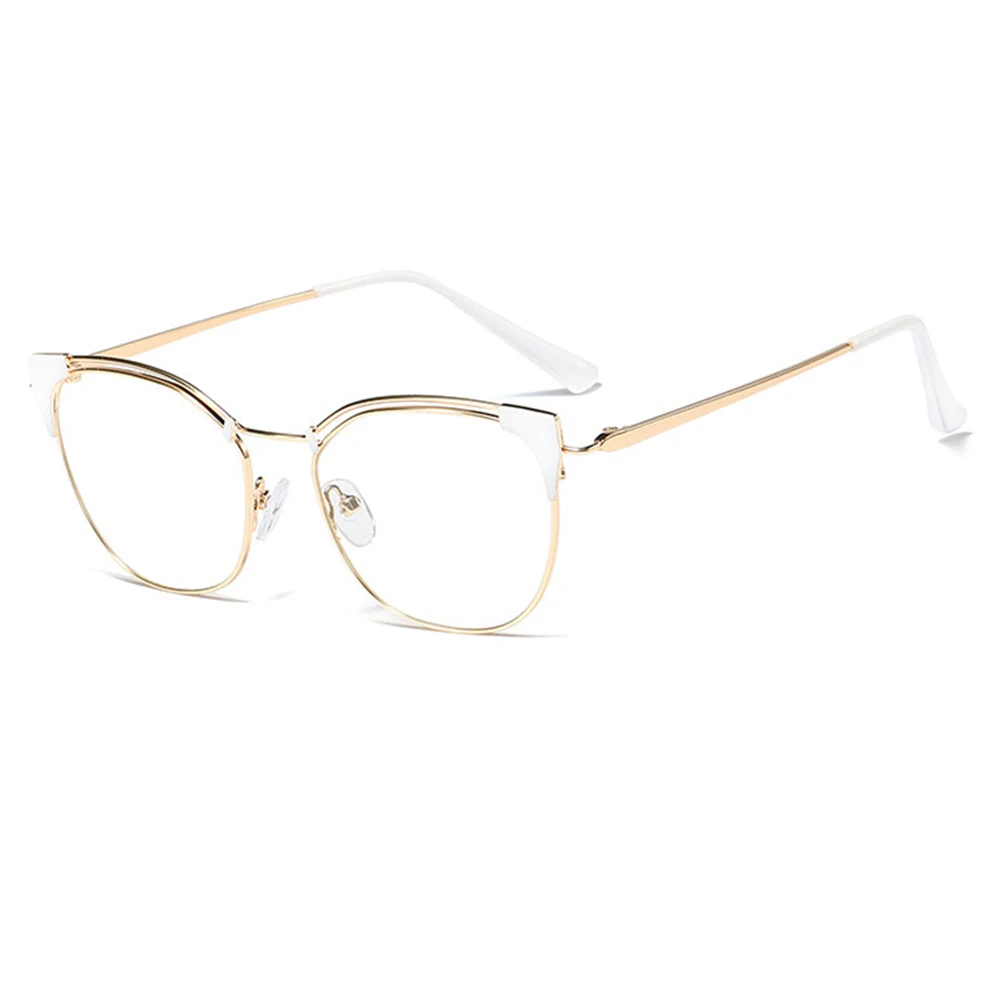 Belmon кошачий глаз очки оправа женские очки для работы за компьютером рецептурная оптика для женщин очки с прозрачными линзами оправа 95537 - Цвет оправы: 95537 white