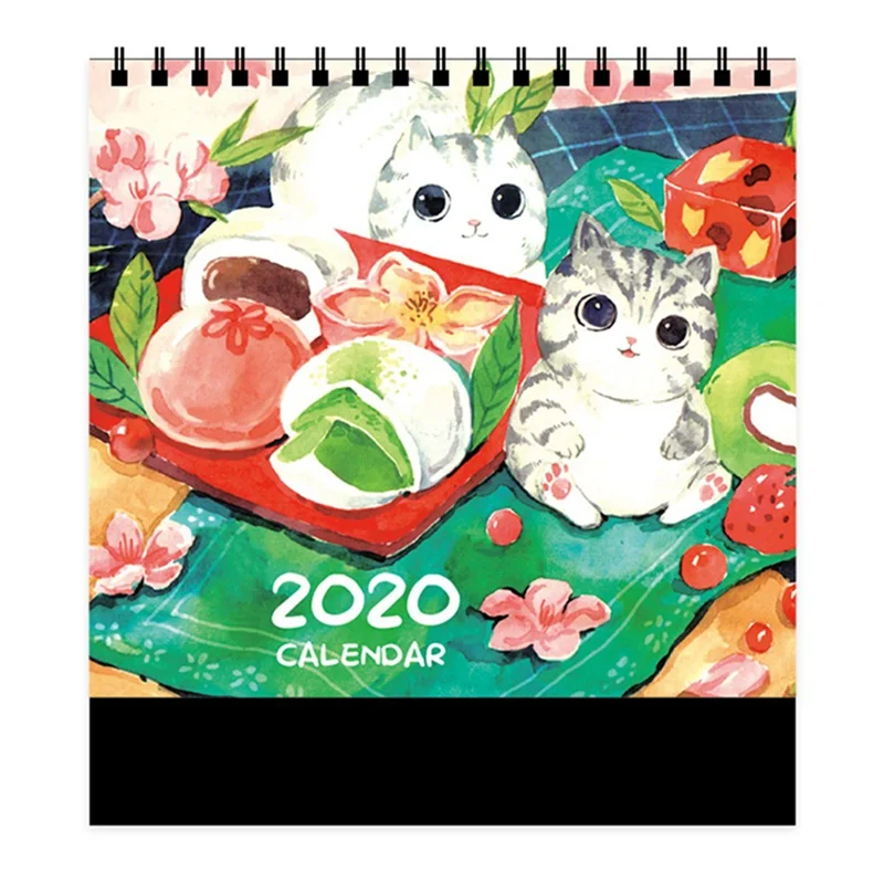 Календарь Ретро Ван Гог иллюстрации/лист/клубника/кошка Kawaii Настольный календарь Органайзер расписание планировщик блокнот Escolar
