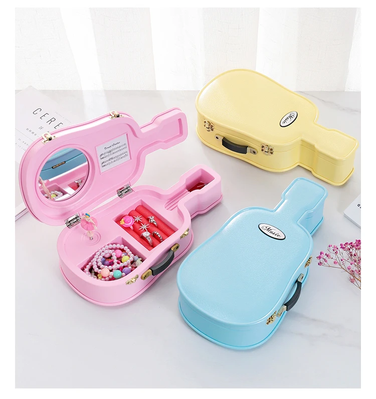 Creative Rotating Dance Children'S Music Box Jewelry Box Guitar