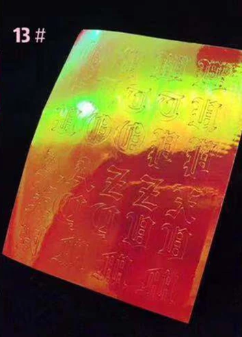 Новейший 16 цветов огненный лазер неоновый красочный дизайн 3d дизайн ногтей Наклейка для ногтей аксессуары - Цвет: Letter 13