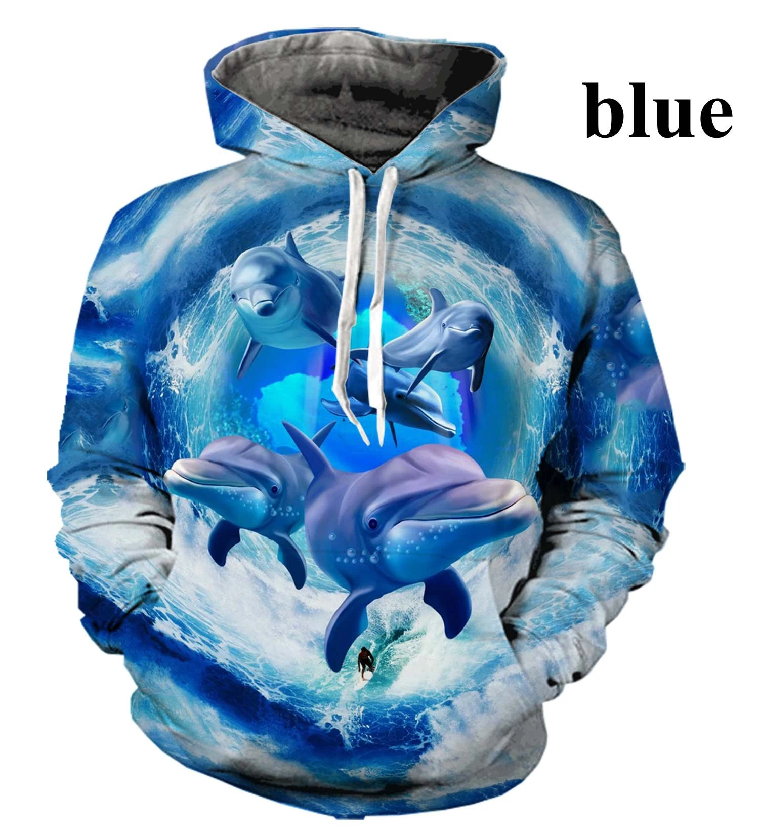 Sudadera con y estampado 3D de delfín para hombre y mujer, suéter informal de manga con estilo Original, nueva moda|Sudaderas con capucha y sudaderas| - AliExpress