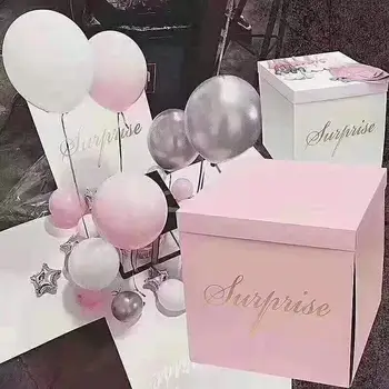

1pcs/lot Wedding party anniversary sweet 50x50x50cm paper box packaging gift box kids girl love birthday baby girl gift box