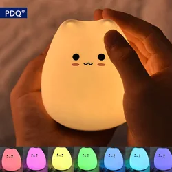 Lampe LED en Silicone colorée avec capteur tactile, luminaire décoratif d'intérieur, idéal pour une chambre à coucher ou un bureau, idéal comme cadeau de vacances 