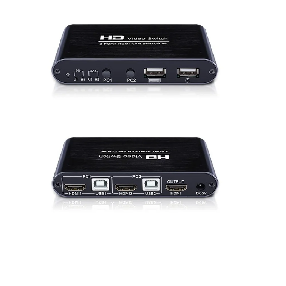 KVM-переключатель JONSNOW HDMI с 2 портами USB-переключатель 4K VGA разветвитель для