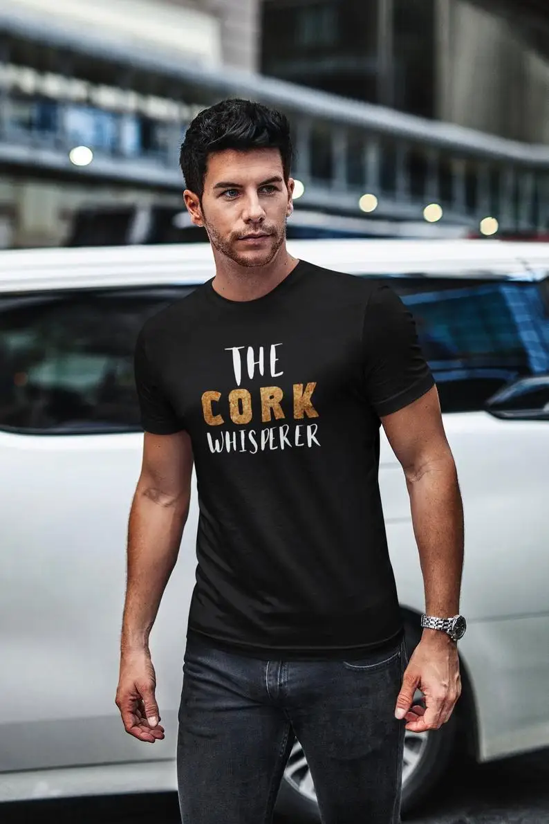 

Funny Gift for Wine Sommelier - Cork Whisperer - Short-Sleeve Unisex T-Shirt