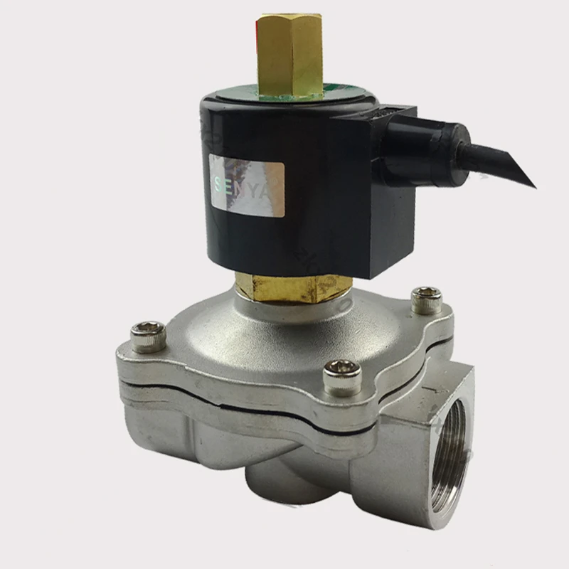 1//4/" 1-1//4/" BSP Brass NC Electric Solenoid Valve Water Air Oil DC12//24V AC220V