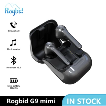 

TWS True Wireless Earbuds Bluetooth 5.0 Earphone Bluetooth Music headphones Hi-Fi Voice Touch Control Dual MIC Rogbid G9 mini