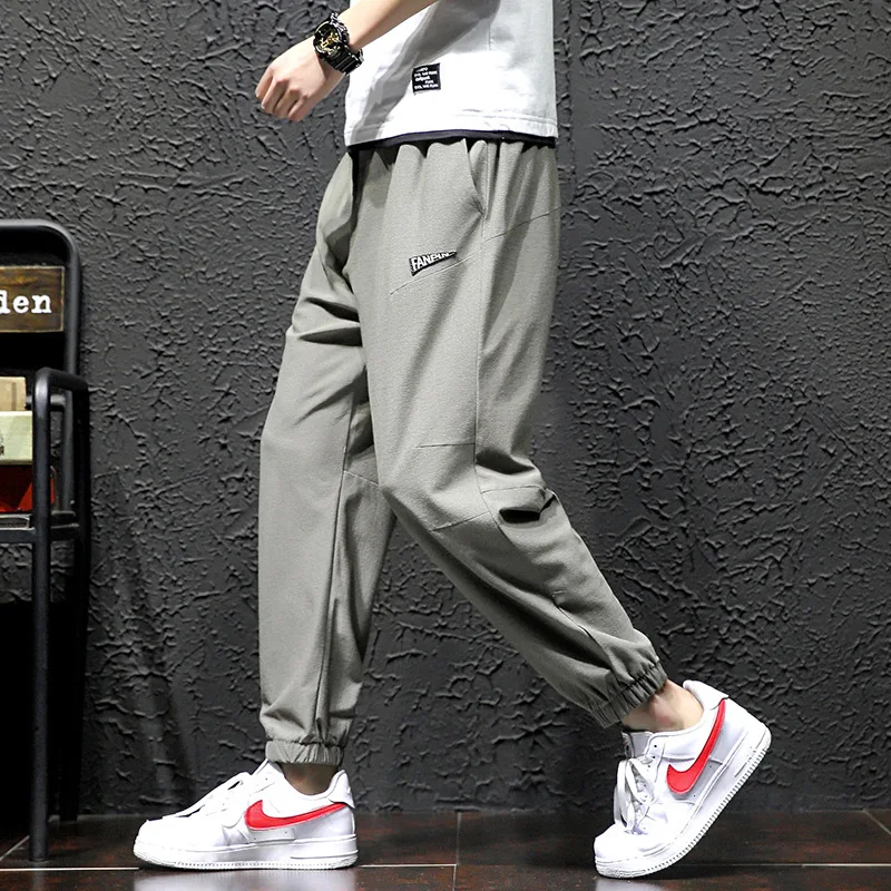 

2020 Spring Main Push Japanese-style Black Wall Thin Ultra-stretch Embroidery Capri Pants M-5x Hk108-p