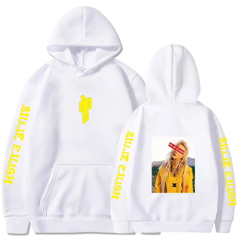 Горячая Распродажа, худи с принтом Billie Eilish, женские/мужские толстовки с капюшоном и длинным рукавом, повседневные трендовые уличные толстовки