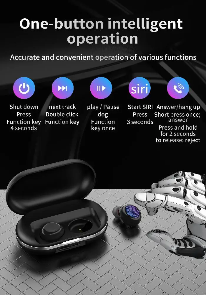 BEESCLOVER TWS Bluetooth наушники 5,0 сенсорные спортивные наушники Bluetooth наушники zlt Беспроводные спортивные наушники Bluetooth наушники r60