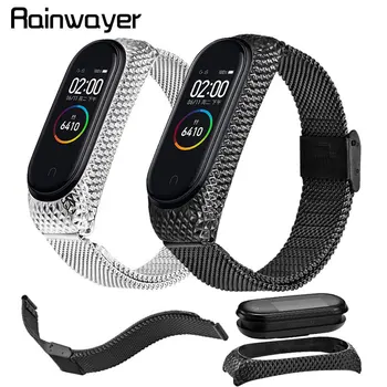 

Stainless Steel Strap For Xiaomi Mi Band 4 3 Compatible Metal Bracelet For Xiaomi Mi band 3 4 Strap For MiBand 3 4 Screwless