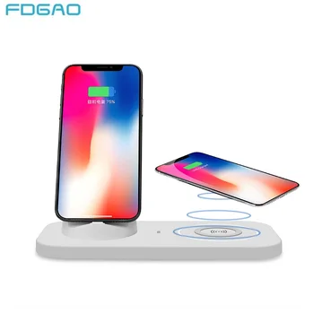 

FDGAO Charging Dock Station USB Stand Wireless Charger Pad For iPhone 11 Pro XS XR X 8 7 6s Plus For Samsung S10 S9 S8 Note 10 9