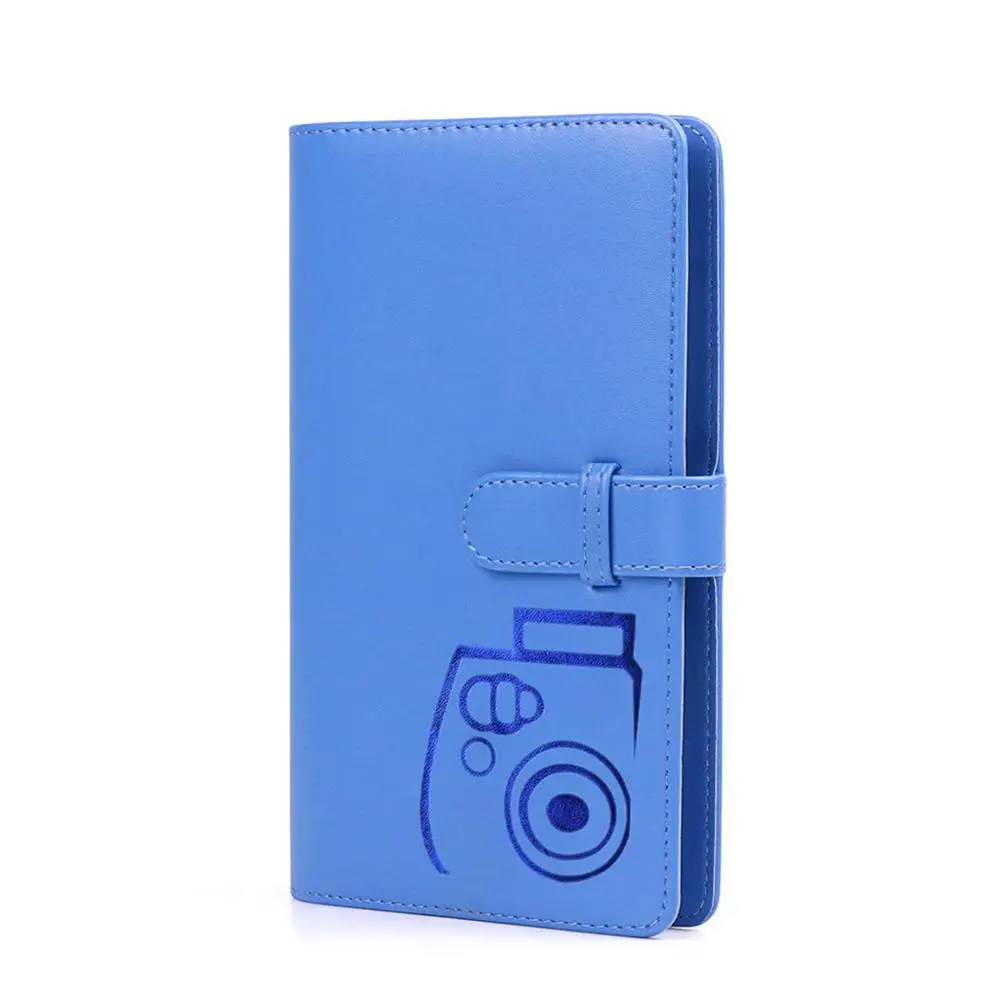 Dark Blue 3 дюйма 96 карманы из искусственной кожи фотоальбом мгновенной фото камеры хранения Чехол для ЖК-дисплея с подсветкой Fujifilm Instax Mini 8/9/фотоаппаратов моментальной печати 7 s/7C/25/70 90 мини-пленка с фото - Цвет: Dark Blue