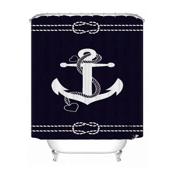 Shower Curtain Пользовательские якорь клуб моды Водонепроницаемый душ Шторы Главная Ванна Ванная комната s крючки полиэфирной ткани Multi Sizes180509-10 - Цвет: Shower Curtain