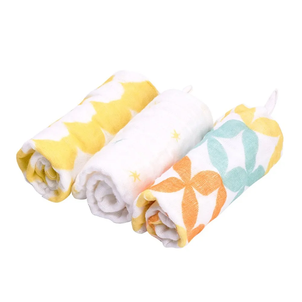 3 шт./лот, муслиновые хлопковые полотенца для новорожденных, слюнявчик, полотенце для кормления, для маленьких мальчиков и девочек, квадратная мочалка, платок, слюнявчики