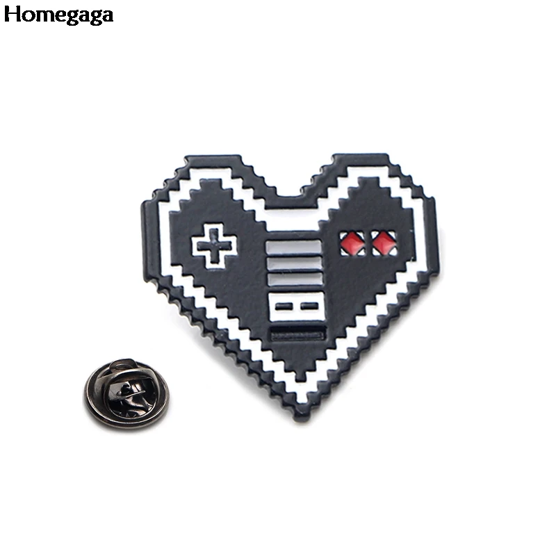 Homegaga сердце игра игрок цинк булавки para рюкзак одежда медаль для сумки рубашка