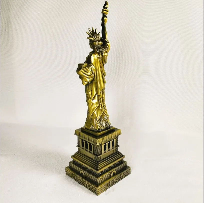Античная бронза статуя свободы Реплика модель Металл Американский Нью-Йорк Статуэтка всемирно известный ориентир архитектура
