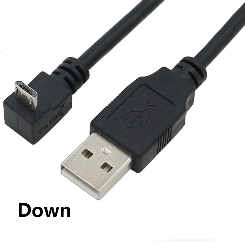 USB 2.0 Male to micro USB B Type 90 Degree Angled Data Cable 0.25m/0.5m/1m/1.5m