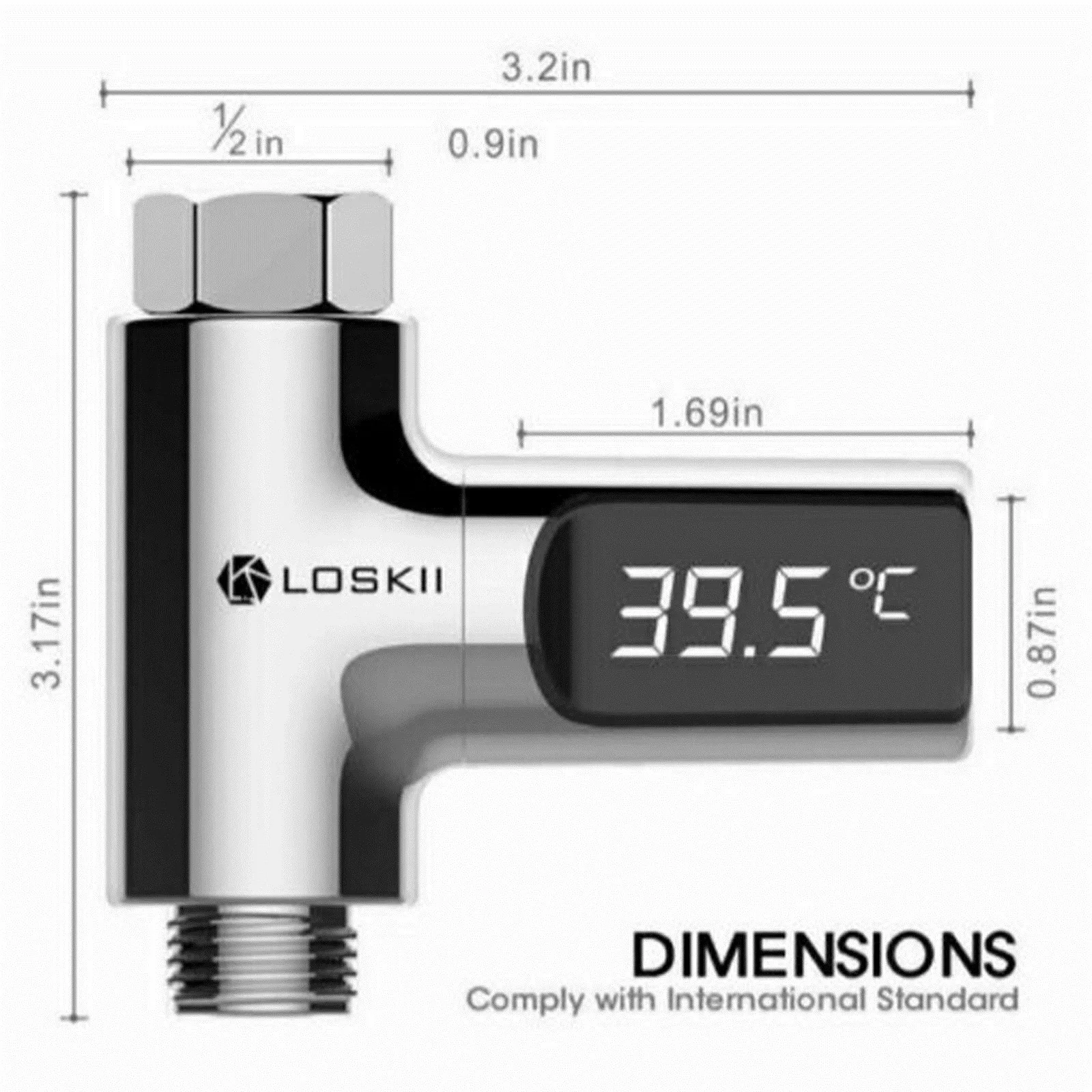 360 &deg; Swivel Led Display Home Water Flow Faucet Shower Thermometer Temperature Monitor Baby Smart Thermostat For Home
