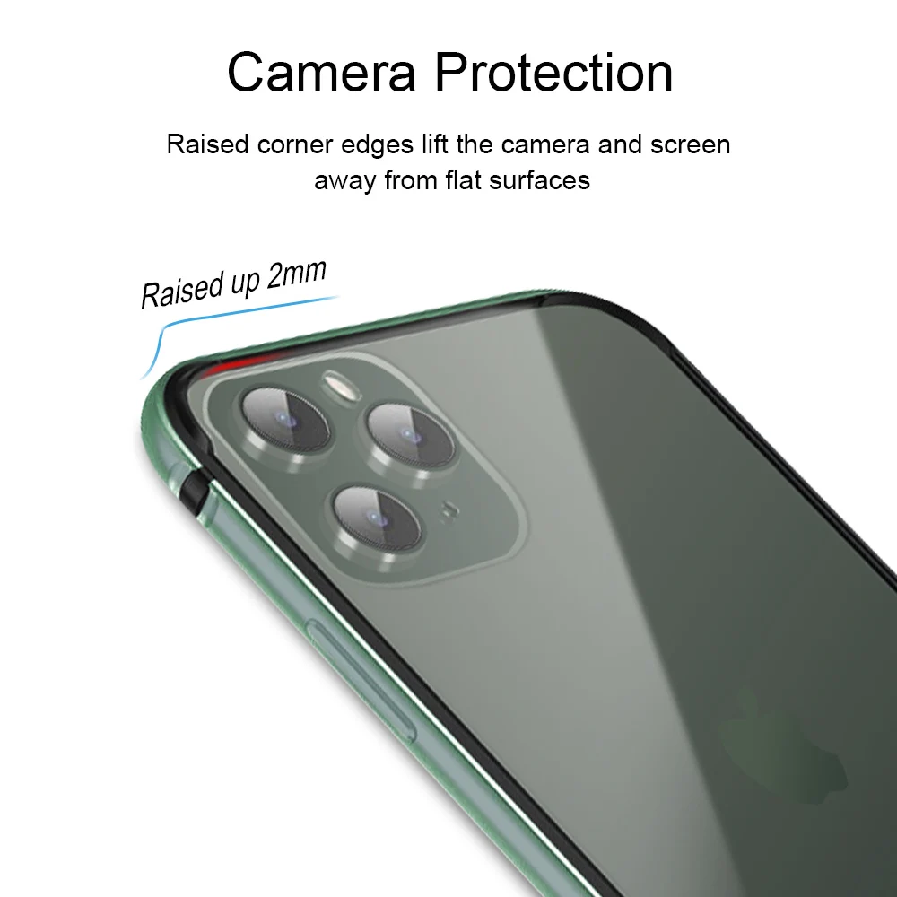 Чехол-бампер для Iphone 11, силиконовый чехол для Iphone 11 Pro Max XS MAX XR 7 8 Plus X, Противоударная рамка Mightnight, зеленые аксессуары