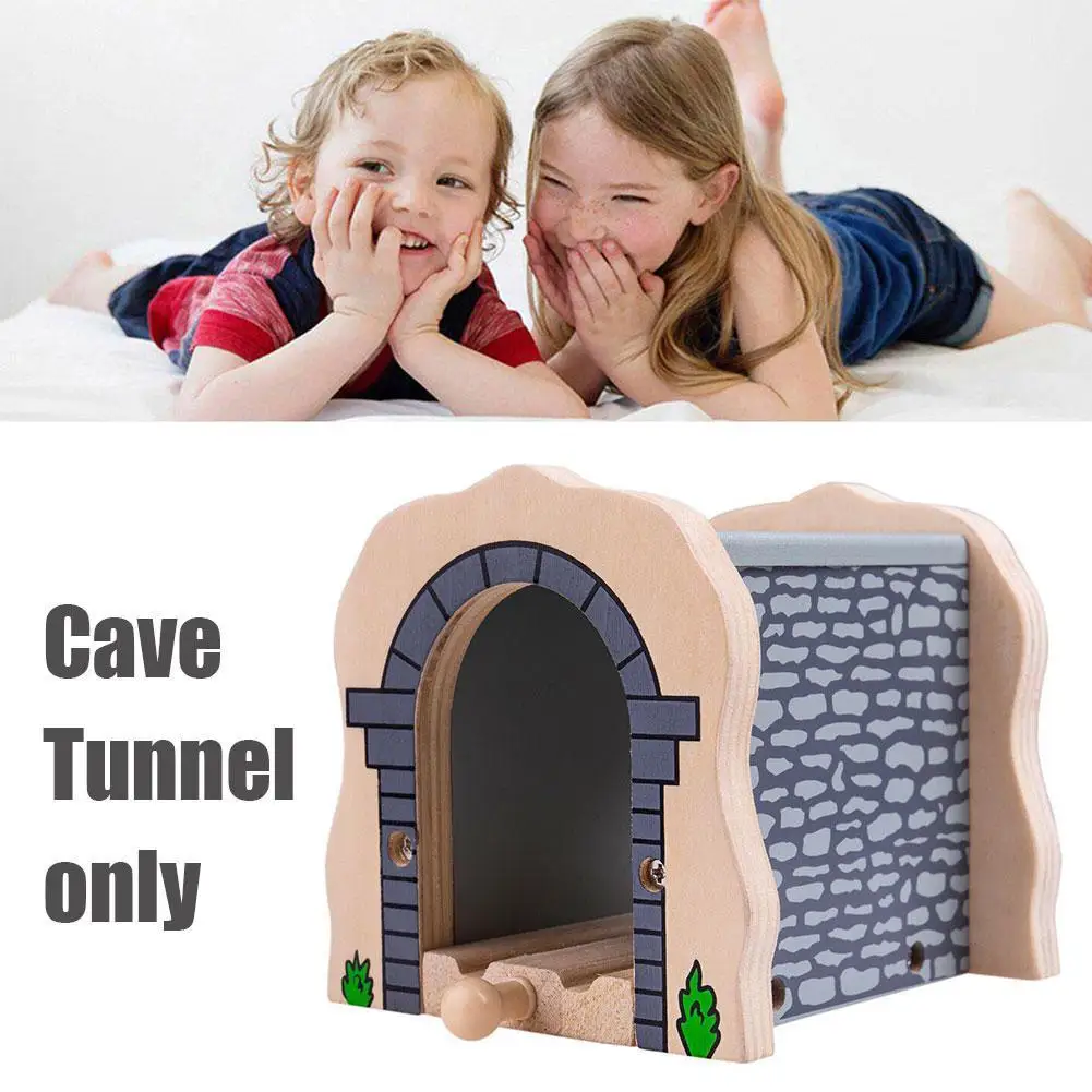 

High Quality Train Railway Cave Wooden Train Scene Small Rich Accessories Track Train Scene Airplane Track D2R9