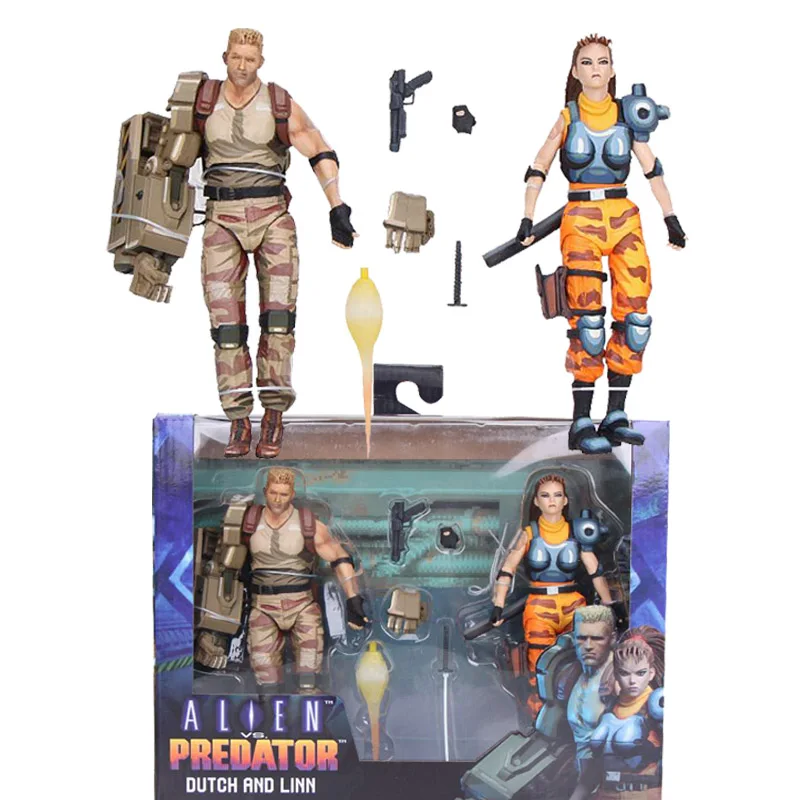 

15-20cm NECA Alien VS Predator Dutch and Linn Machiko Noguchi Hornhead Predator Action Figure Collectible Models Toys