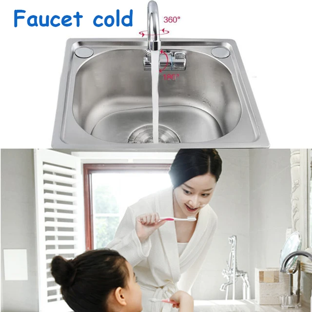$US $33.75  Hot Sale Bath Basin Faucet Brush Mixer Tap Vanity Cold Water Bathroom Faucets Kitchen Camper Car Ac