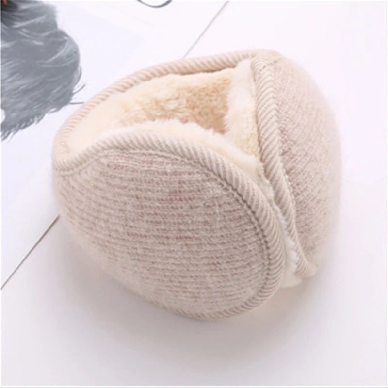 Beige Модные зимние теплые наушники для ушей, фланелевые, для мужчин и женщин, регулируемые, для улицы, мягкие, простые наушники - Цвет: Beige