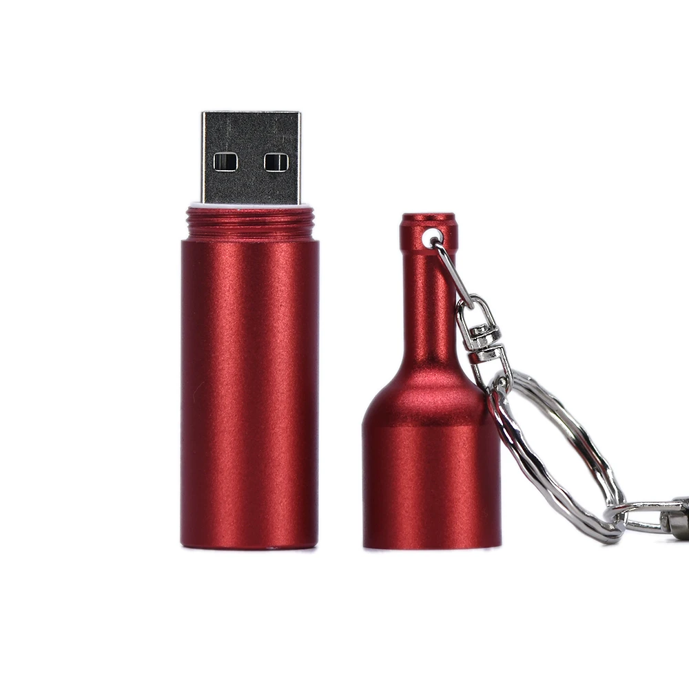 USB флеш накопитель винная бутылка Флешка металлический 4 ГБ 8 16 32 64 Гб ручка со