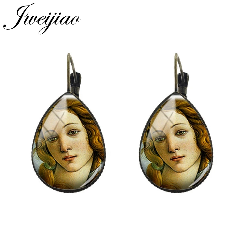 JWEIJIAO, женские серьги, слеза, капля воды, серьги, клипса, стекло, картина маслом, chaim, классические женские ювелирные изделия, изысканный подарок D265