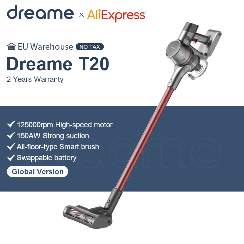 Carpet-Aspirator Vacuum-Cleaner Dust-Collector Dreame T20 Floor Cordless 25kpa Handheld