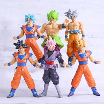 

Dragon Ball SUPER Super Saiyan Broly God Rose Son Goku Ultra Instinct PVC Figures DBZ Toys Figurals 6pcs/set